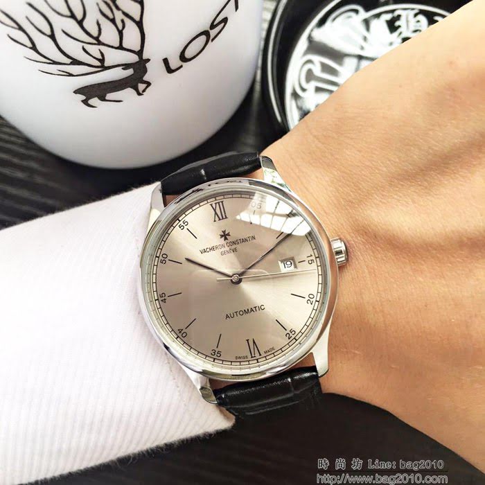 江詩丹頓 Vacheron Constantin 經典兩針半設計 全自動機械機芯 頂級316精鋼表殼錶帶 男士腕表  wssb4729